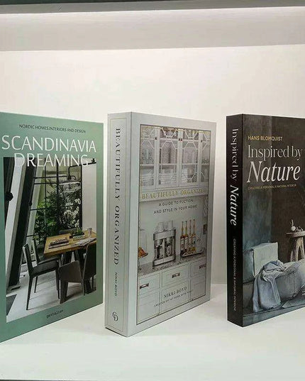 Elegant 3-Piece Decorative Faux Book Set for Home Décor