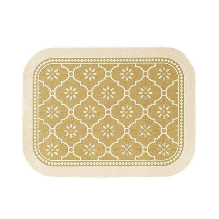 Stylish Nordic Retro Leather Dining Mat for a Chic Table Setting
