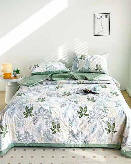 Dinosaur Delight Summer Quilt for Kids - Fun Floral Patterns for Boys' Room Decor