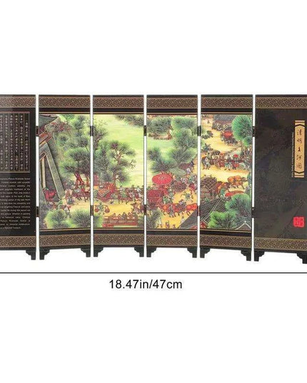 Elegant Mini Chinese Folding Screen for Decorative Home Division