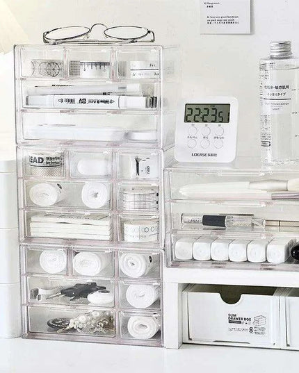 Sleek Clear Acrylic Desk Organizer for a Modern Workspace