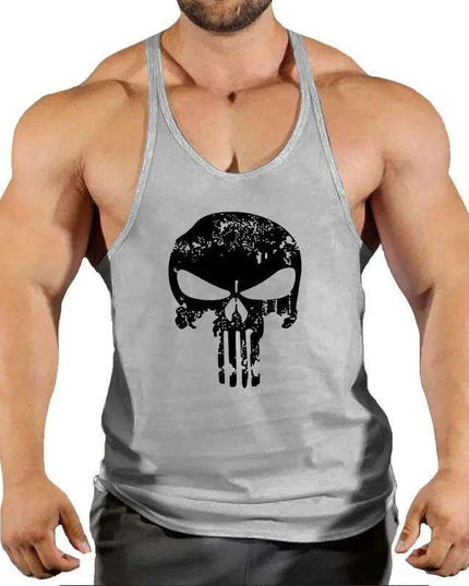 Men's Y-Back Sleeveless Gym Tank - Essential Workout Vest for Bodybuilders and Lifters