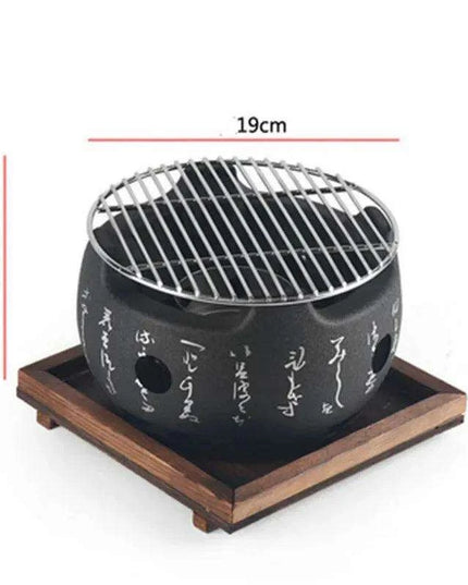 Portable Japanese & Korean Charcoal BBQ Grill Kit with Aluminium Alloy Stove: Your Ultimate Grilling Companion
