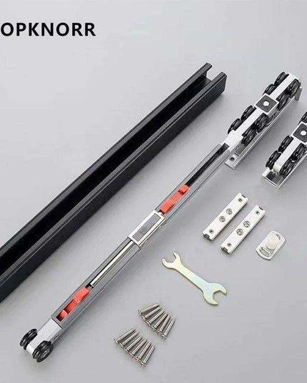 Tranquil Motion Black Elegance Sliding Door System Kit