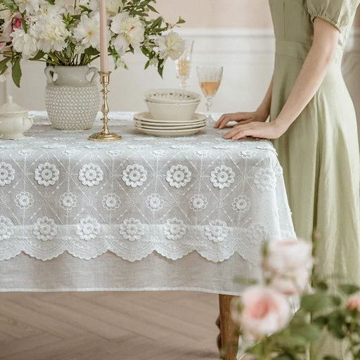 French Lace Wedding Tablecloth - Enhance Your Home Decor with Elegance