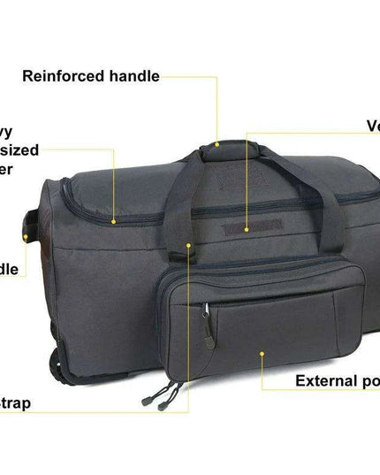 Premium Heavy-Duty Wheeled Tactical Duffel Bag for Adventurers and Travelers