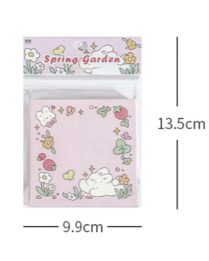 Floral Charm Pocket Memo Set - 100 Sheets, 8x8cm, 66g