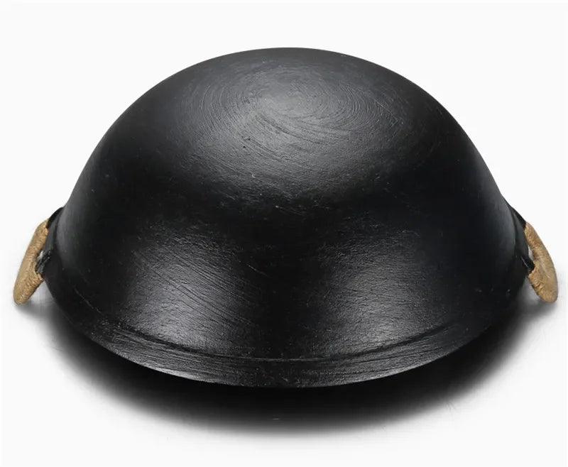 Handcrafted Iron Wok with Lid - Elevate Your Culinary Artistry