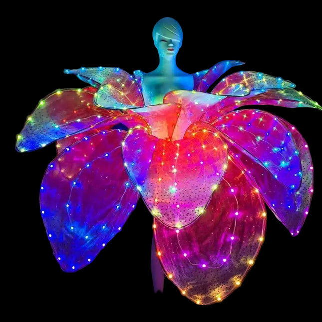 Radiant Bloom LED Glow Dress for Elegant Events
