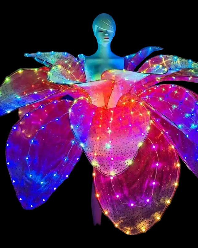 Radiant Bloom LED Glow Dress for Elegant Events