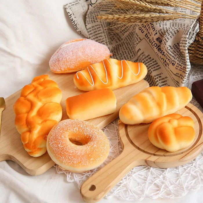 Whimsical PU Bread Stress Ball - A Fun and Functional Décor Piece for Stress Relief