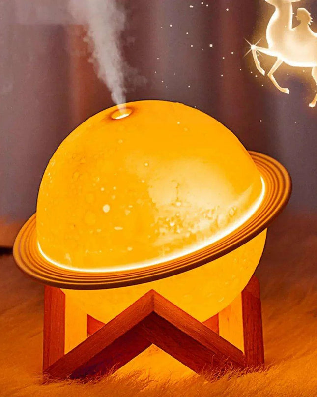 200ML USB 3D Moon Planet Aroma Diffuser & Humidifier - Portable Night Light for Home & Office Ambiance