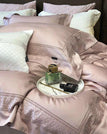 Pink / King Size 4pcs / Fitted Bed Sheet