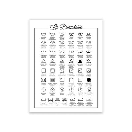 Scandinavian Chic Monochrome Canvas Art for Laundry Room Aesthetics..