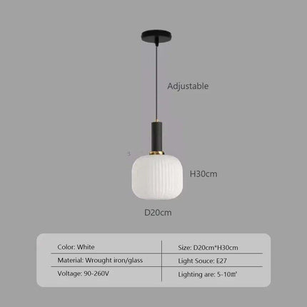 Scandinavian-Inspired Minimalist Glass LED Pendant Lights - Elegant Japanese Design for Home Interiors- Très Elite- Très Elite