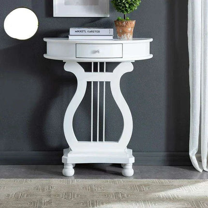Scandinavian Inspired Solid Wood Console Table with Drawer - Elegant Entryway Addition- Très Elite- Très Elite