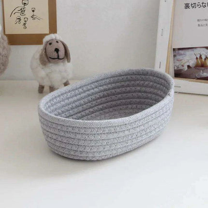 Scandinavian-Style Cotton Rope Desktop Storage Baskets - Chic Organization Solutions - Très Elite