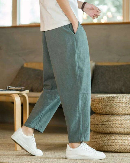 Cotton-Linen Summer Casual Trousers for Men