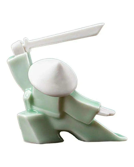 Elegant Samurai Porcelain Incense Holder - Unique Artistic Censer for Home Serenity