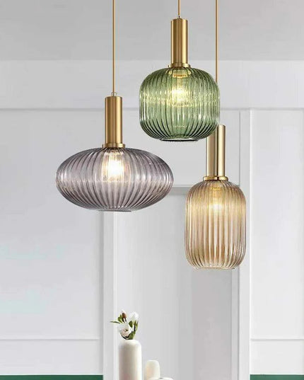 Scandinavian-Inspired Minimalist Glass LED Pendant Lights - Elegant Japanese Design for Home Interiors