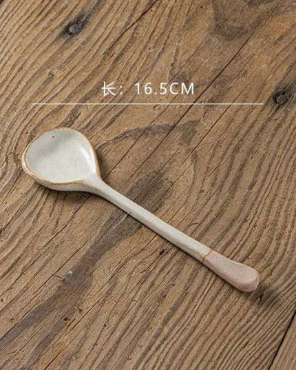 Sophisticated Long-Handled Japanese Ceramic Ladle - A Must-Have Dining Accessory