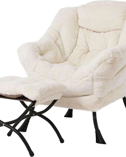 Elegant Lounge Chair Ensemble with Ottoman and Storage Compartment