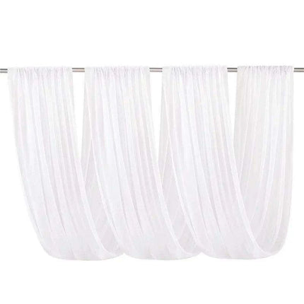 Elegant White Chiffon Ceiling Drapes for Stunning Event Decor