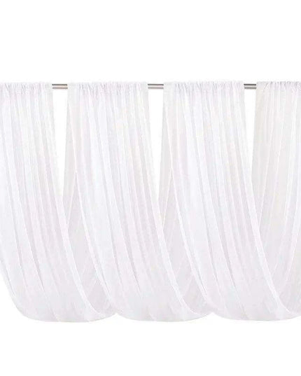 Elegant White Chiffon Ceiling Drapes for Stunning Event Decor