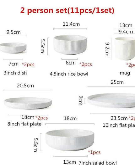 Contemporary Matte Nordic Ceramic Dining Set - Embrace Japanese Elegance for Every Occasion