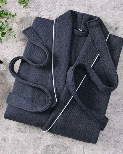 Cozy Unisex Hooded Cotton Bathrobe for Ultimate Comfort and Relaxation