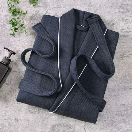 Elegant Unisex Hooded Cotton Bathrobe for Ultimate Comfort