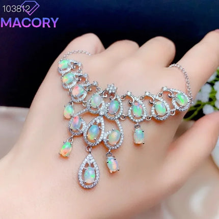 Sterling Silver 925 Jewelry Natural Opal Pendant Necklace Women's Sterling Silver Certified Original Necklace sterling-silver-925-jewelry-natural-opal-pendant-necklace-womens-sterling-silver-certified-original-necklace