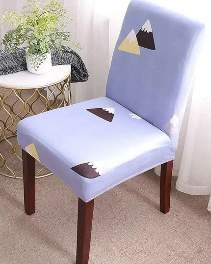 Chic Dark Blue Floral Slipcover for Nordic-Inspired Chairs