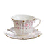 Timeless Vintage Charm: 200ml Elegant Ceramic Coffee Cup & Saucer Set for Sophisticated Tea Moments