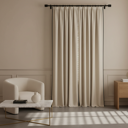 Jacquard Chenille Blackout Curtains – Thickened Cotton & Linen, Custom Size