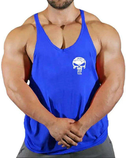 Men's Y-Back Sleeveless Gym Tank - Essential Workout Vest for Bodybuilders and Lifters