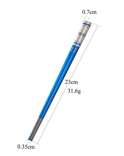 Elegant Laser Engraved Stainless Steel Chopsticks with Non-Slip Grip for Sushi and Noodle Lovers
