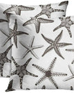 18x18 Inches / Black Starfish / Set of 2