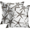 18x18 Inches / Black Starfish / Set of 2