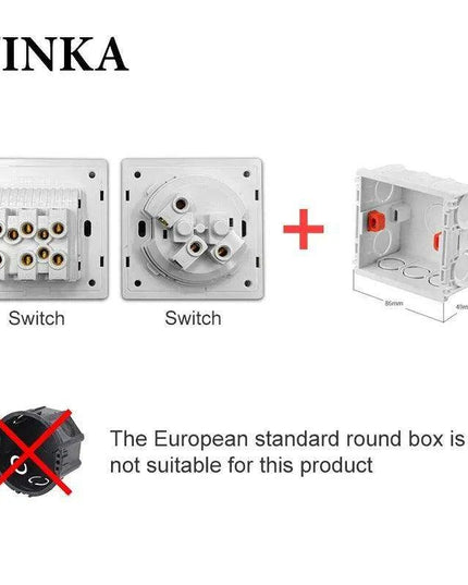 Elegant LED Crystal Glass Light Switch Panel - Versatile Multi-Gang Control System