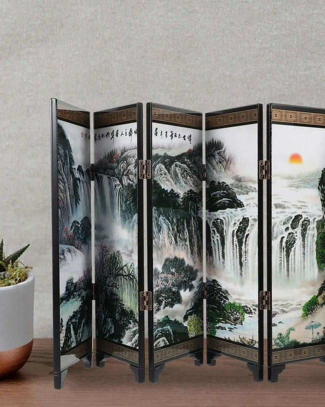 Elegant Chinese-Inspired Folding Room Divider