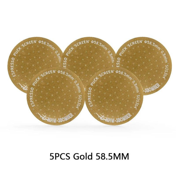 Stainless Steel Double-Layer Espresso Puck Screen for Optimal Coffee Extraction - Compatible with 51/53/58.5mm Portafilters
