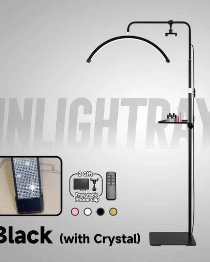 Professional LED Nail Salon Lamp with Remote Control and Built-in Metal Tray for Enhanced Beauty Treatments