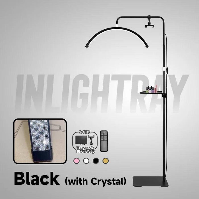 Professional LED Nail Salon Lamp with Remote Control and Built-in Metal Tray for Enhanced Beauty Treatments