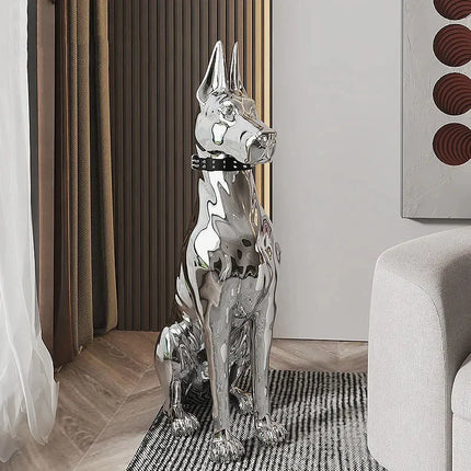 OAO Store Modern Electroplating Dog Statue - High-Grade Home Decor
