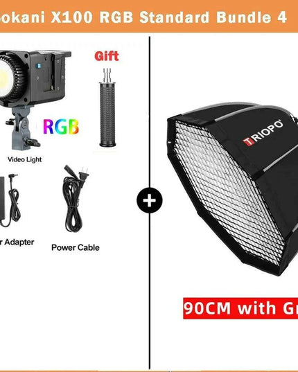 Sokani X100 Professional 100W Bi-Color RGB LED Video Light with Mobile App Control