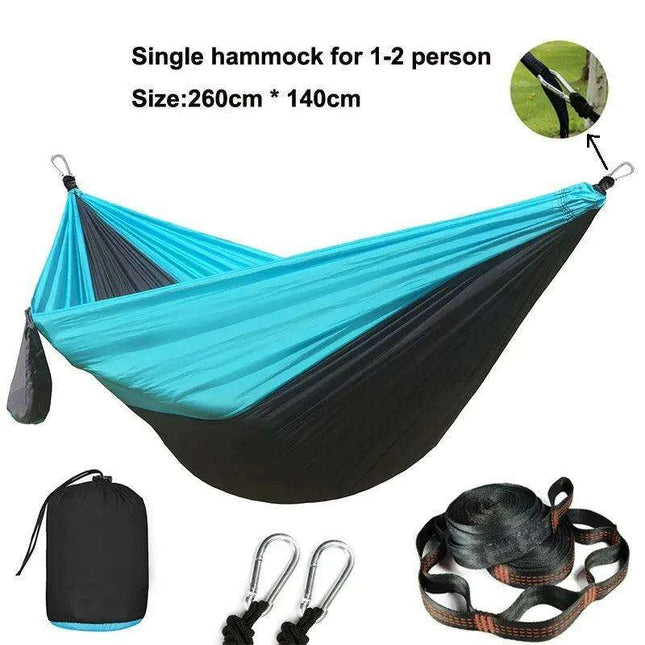 Zowee Ultimate Adventure Hammock Set with Tree Straps & Heavy-Duty Carabiners | Ultra-Durable Parachute Nylon