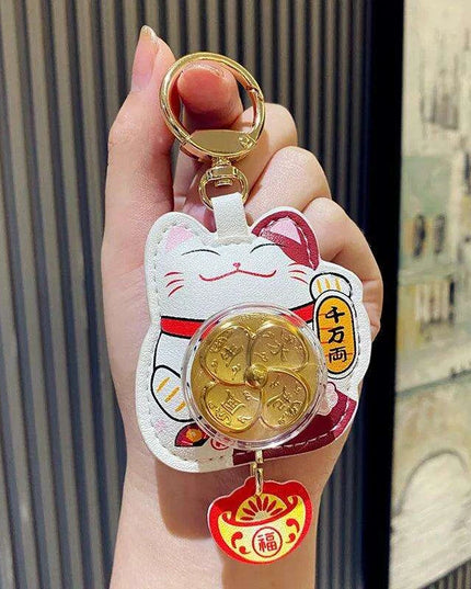 Lucky Cat Fortune Keychain - Whimsical Charm for Thoughtful Gifts