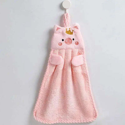Charming Piglet Plush Microfiber Towels - Luxurious Kitchen & Bathroom Collection
