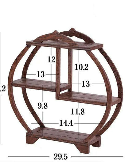 Handcrafted Wooden Display Stand for the Traditional Kung Fu Tea Ceremony